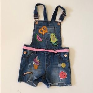 Cat & Jack short overall with patches